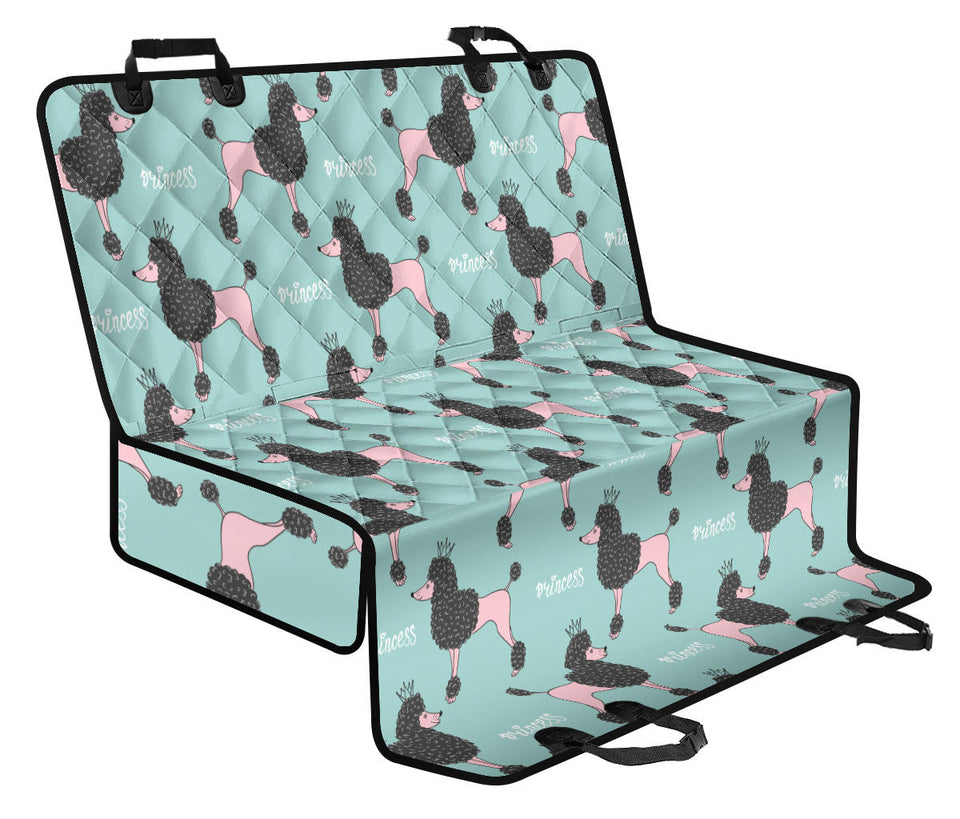 Poodle Dog Green Background Dog Car Seat Covers