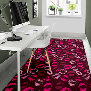 Lips Pattern Print Design 03 Area Rug