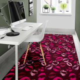 Lips Pattern Print Design 03 Area Rug