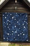 Night Sky Star Pattern Premium Quilt