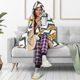 Pizza Design Pattern Hooded Blanket