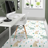 Cute Rhino Pattern Area Rug