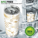 Beautiful Gold Japanese Pattern Tumbler