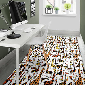 Giraffe Pattern Print Design 05 Area Rug