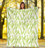 Green Peas Pattern Print Design 03 Premium Blanket