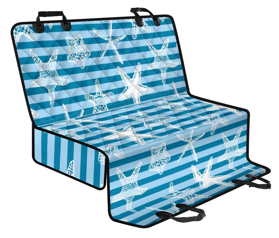 Starfish Blue Blackground Dog Car Seat Covers