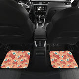 Camper Van Pattern Print Design 03 Front and Back Car Mats