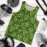 Green hop pattern Men Tank Top