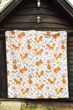 Cute Tribal Fox Pattern Premium Quilt