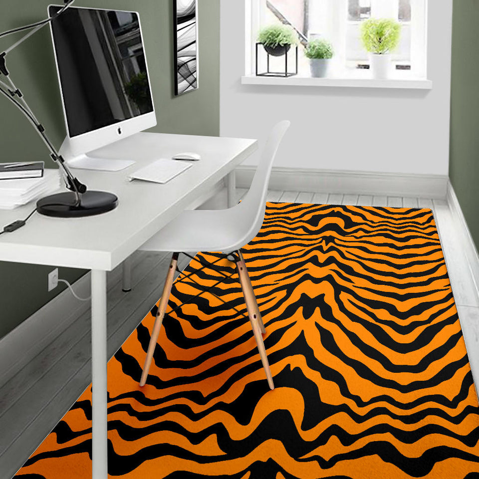 Bengal Tigers Skin Print Pattern Area Rug