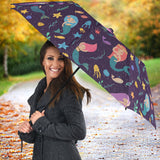 Beautiful Mermaid Fish Jellyfish Algae Other Marine World Umbrella