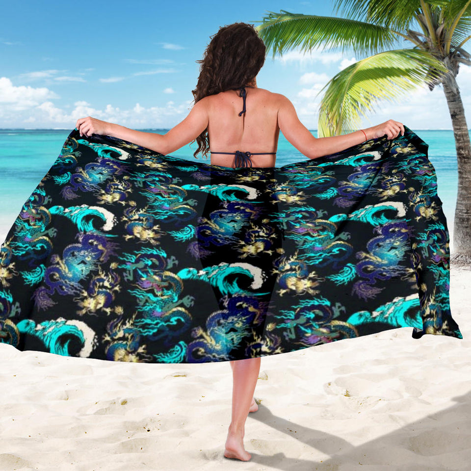 Dragon Sea Wave Pattern Sarong