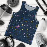 space pattern with planets, comets, constellations and stars Men Tank Top