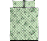 broccoli sketch pattern Quilt Bed Set