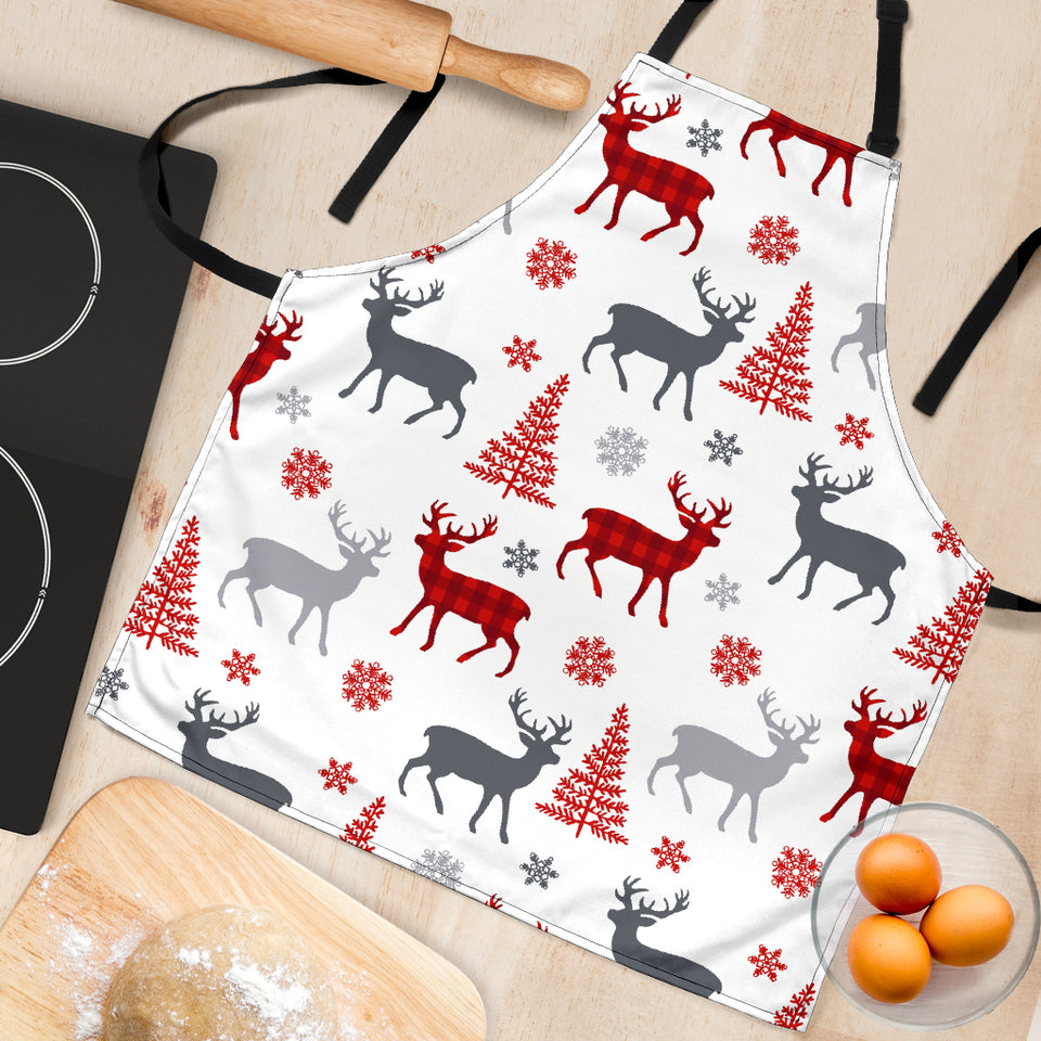 Deer Tree Snowflakes Chrismas Pattern Adjustable Apron