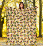 Hamburger Pattern Print Design 01 Premium Blanket