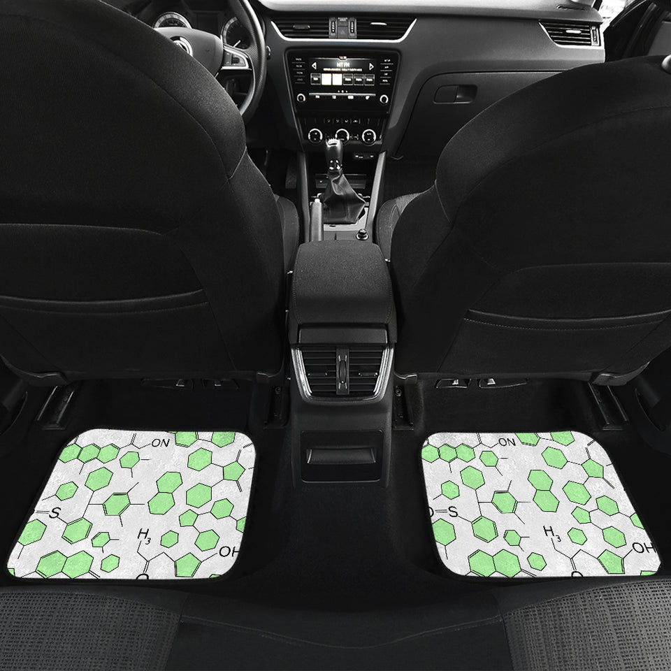 Chemistry Periodic Table Pattern Print Design 03 Front and Back Car Mats