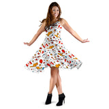 Canada Pattern Print Design 03 Sleeveless Midi Dress