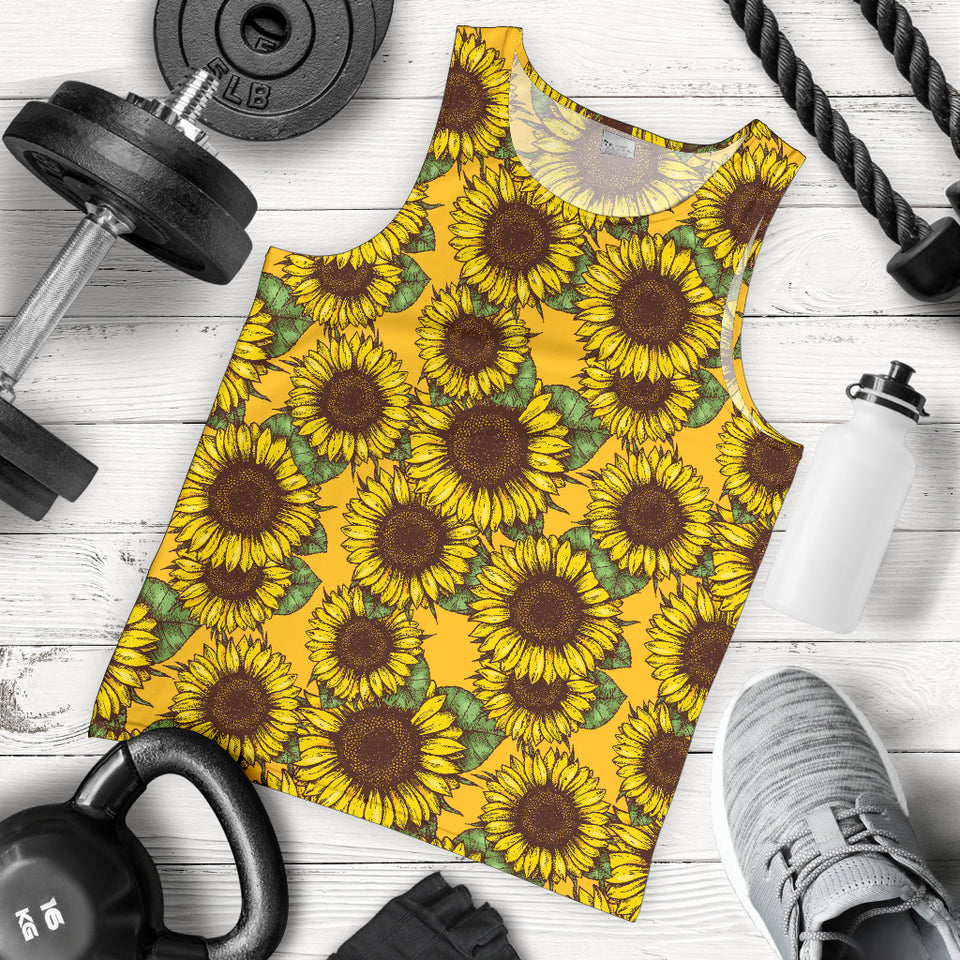 Sunflower pattern Men Tank Top