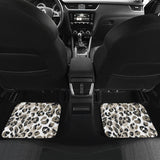 Leopard Skin Print Pattern Front And Back Car Mats
