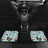 Cute Baby Panda Pattern Front And Back Car Mats