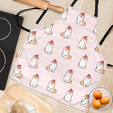 Cute Shiba Inu Dog Apple Pattern Adjustable Apron
