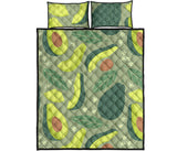 Avocado pattern Quilt Bed Set