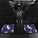 Hand Drawn Cute Unicorn Star Planet Front And Back Car Mats