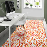 Fire Flame Watercolor Pattern Area Rug