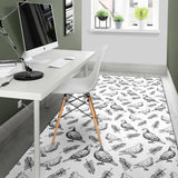 Pigeon Pattern Print Design 05 Area Rug