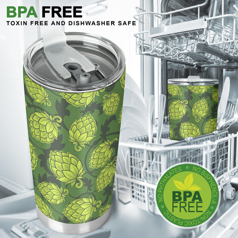 Hop Pattern Hop Cone Background Tumbler
