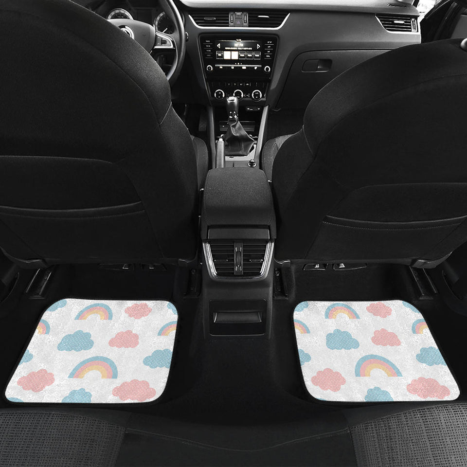 Cute Rainbow Clound Pattern Front And Back Car Mats
