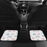 Cute Rainbow Clound Pattern Front And Back Car Mats