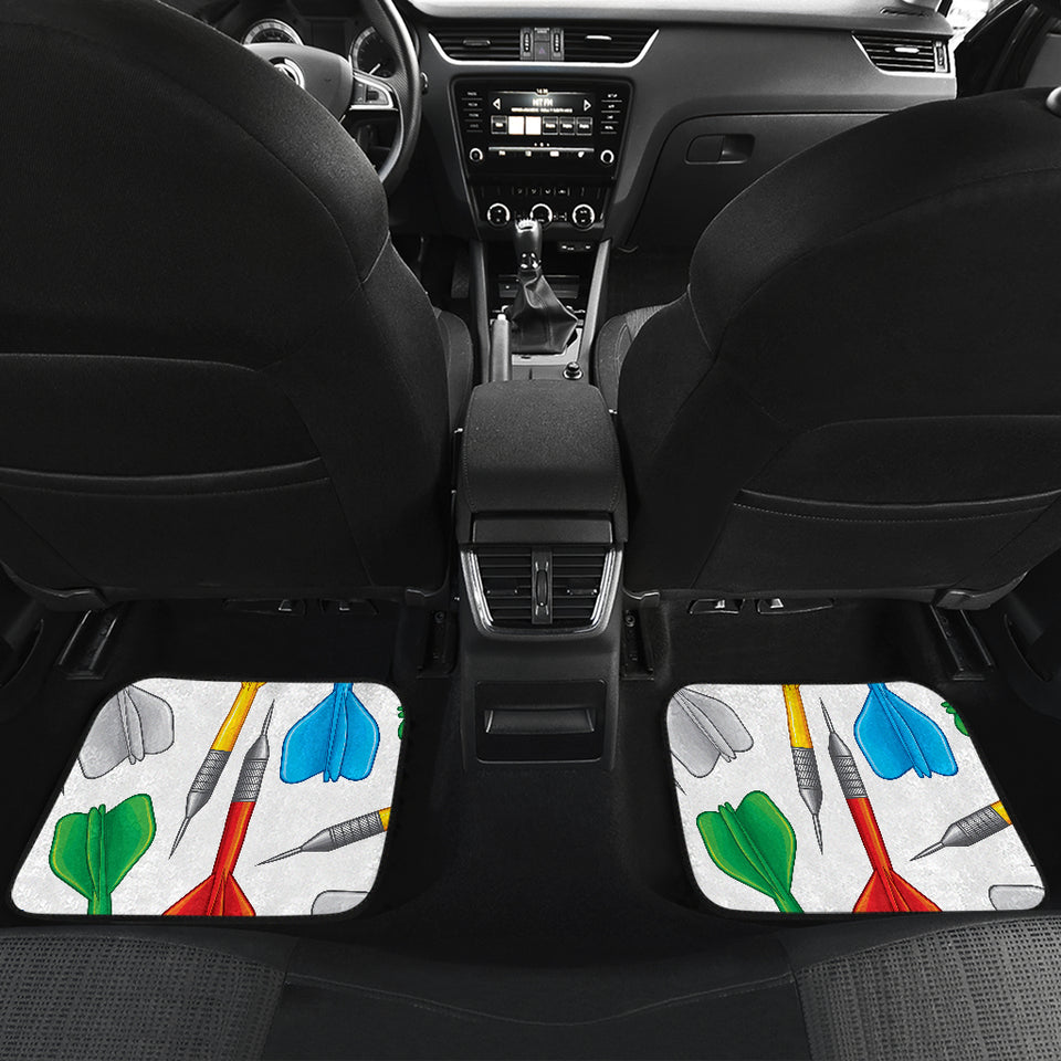 Darts Pattern Print Design 03 Front and Back Car Mats