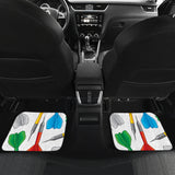 Darts Pattern Print Design 03 Front and Back Car Mats