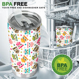 Color Cute Owl Pattern Tumbler