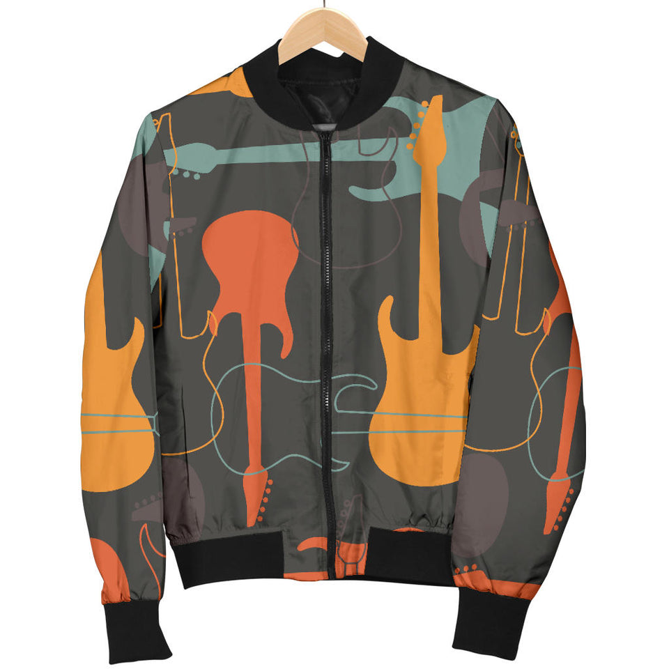 Electric Guitars Pattern Women'S Bomber Jacket