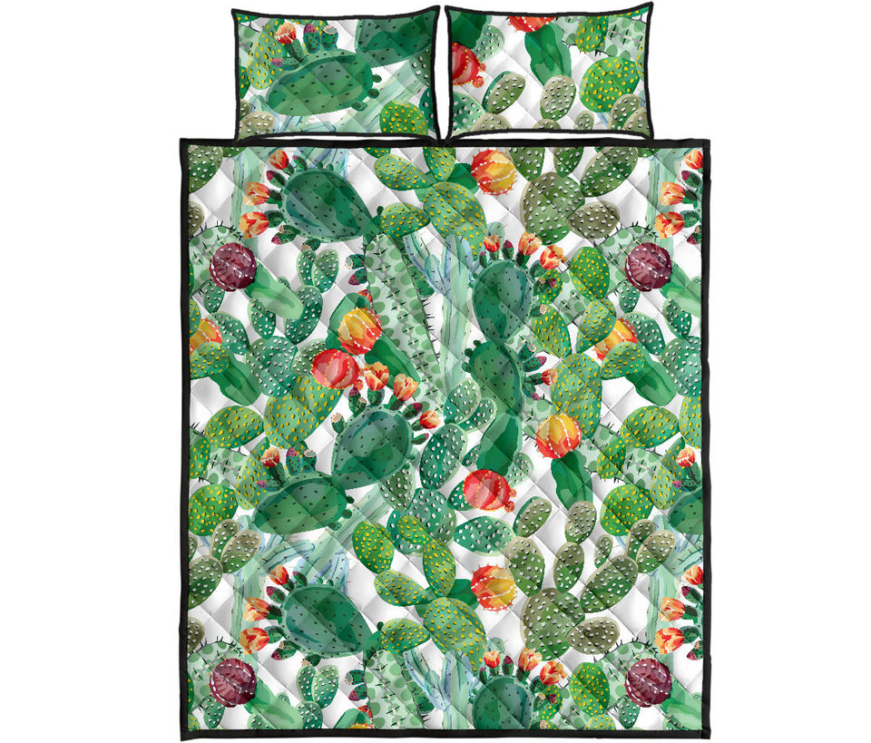 Cactus design pattern copy Quilt Bed Set