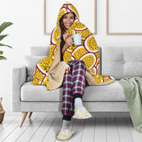 Passion Fruits Slice Pattern Hooded Blanket