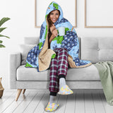 Watercolor Grape Pattern Hooded Blanket