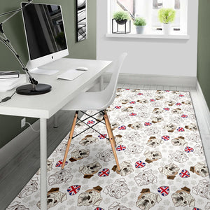 English Bulldog Pattern Print Design 01 Area Rug