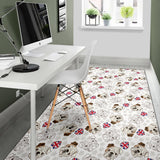 English Bulldog Pattern Print Design 01 Area Rug