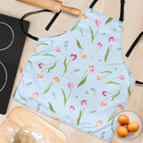 Watercolor Tulips Pattern Adjustable Apron