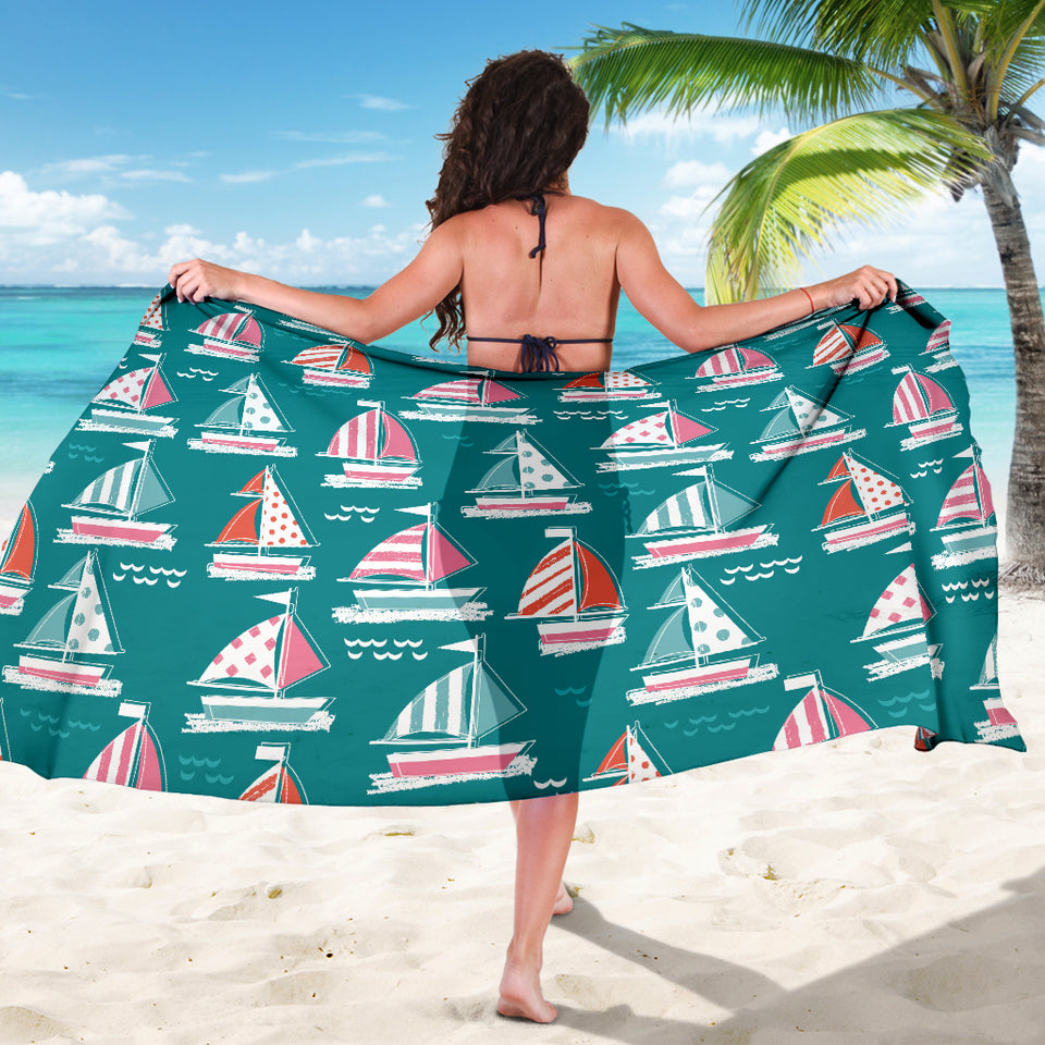 Cute Sailboat Pattern Sarong