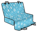 Snowflake Pattern Blue Background Dog Car Seat Covers