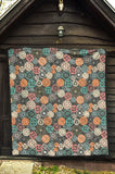 Gear Pattern Print Design 05 Premium Quilt