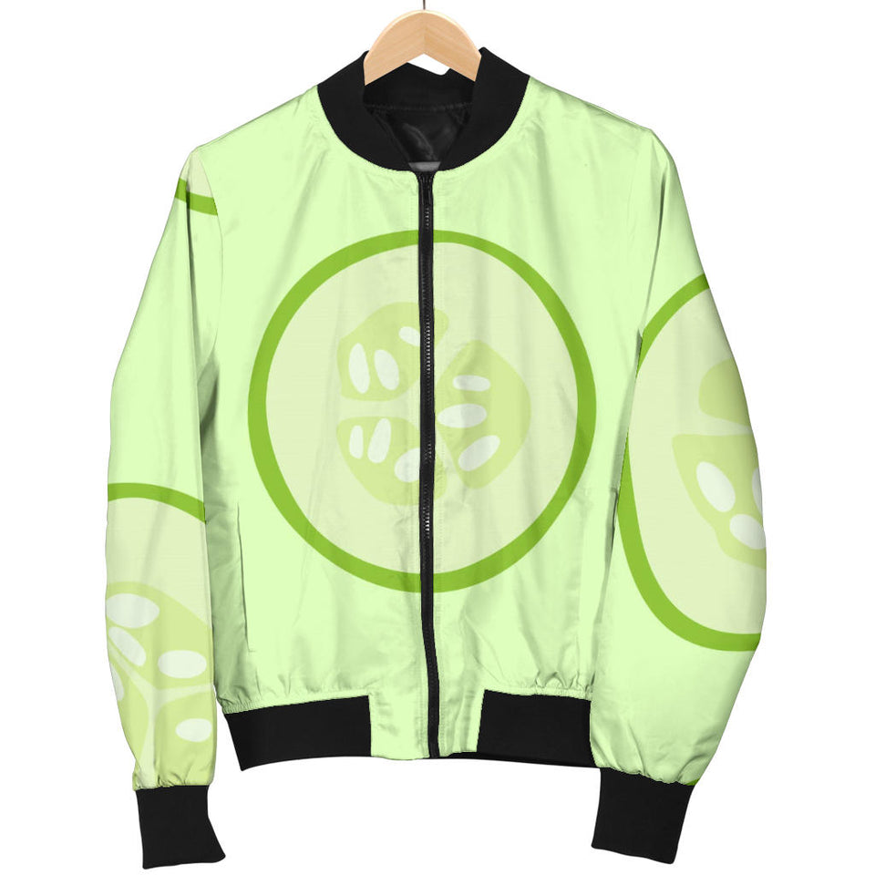Cucumber Pattern Women'S Bomber Jacket