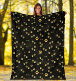 Dog Paws Pattern Print Design 05 Premium Blanket