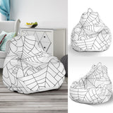 Spider Web Cobweb Pattern White Background Bean Bag Cover