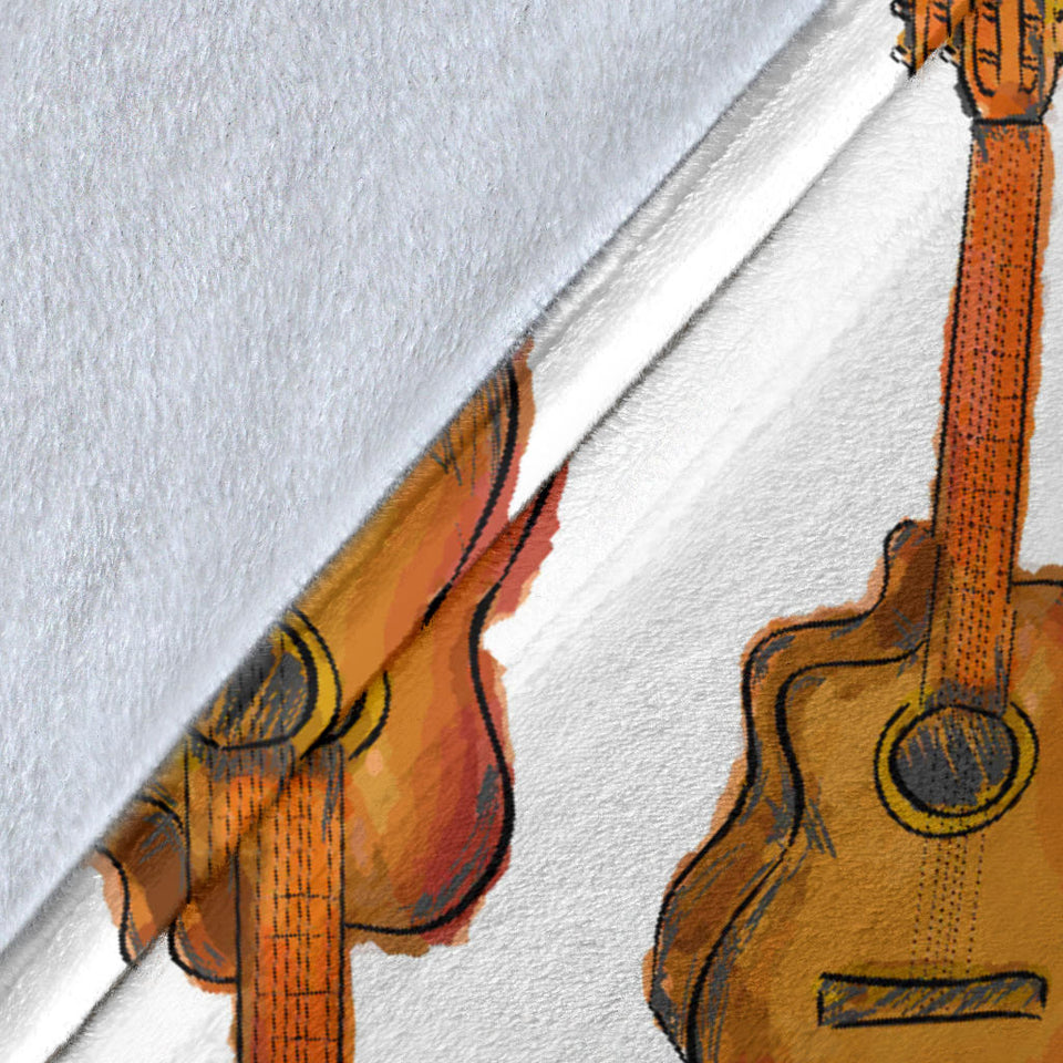 Paint Guitar Pattern Premium Blanket